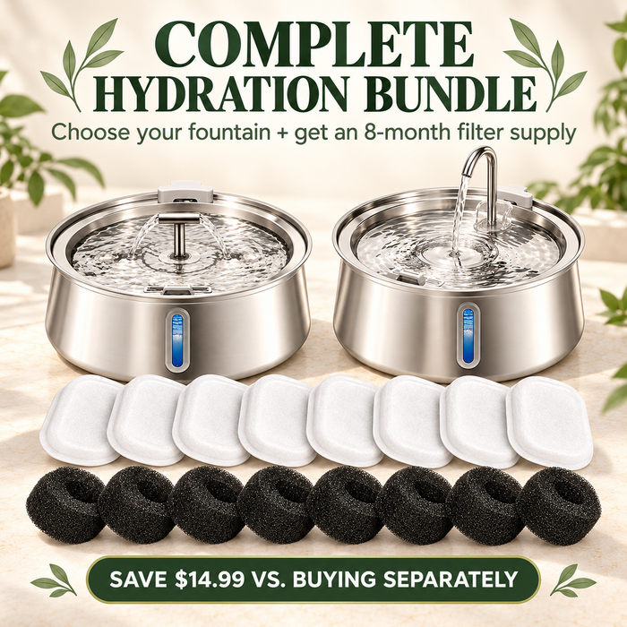 FurSwift fountain with eight-month filter supply bundle